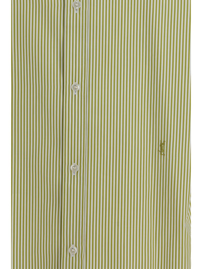 Shirt Vertical Stripe Olive