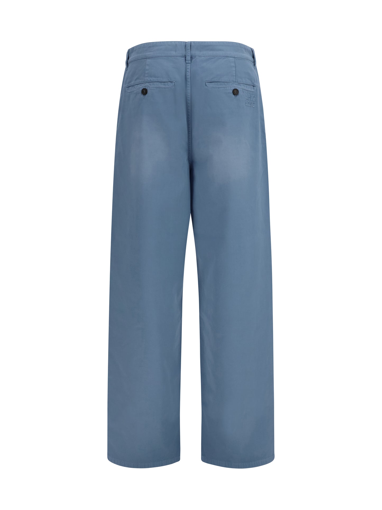Garment-Dyed Wide-Leg Trousers