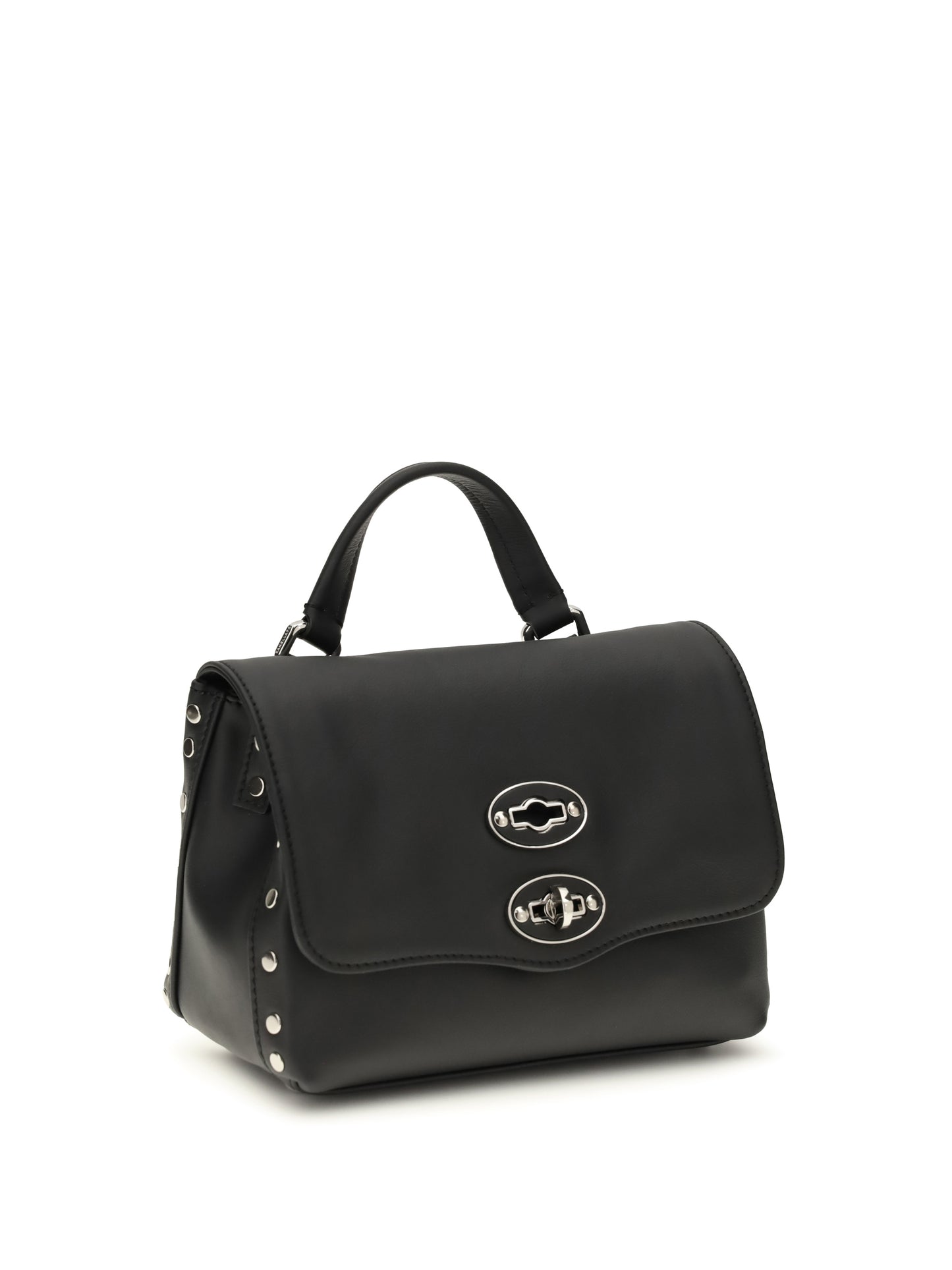 Handbag Saeta Baby Postina Black Leather