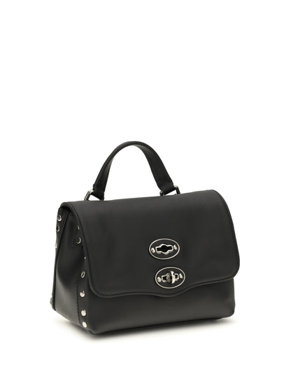 Handbag Saeta Baby Postina Black Leather