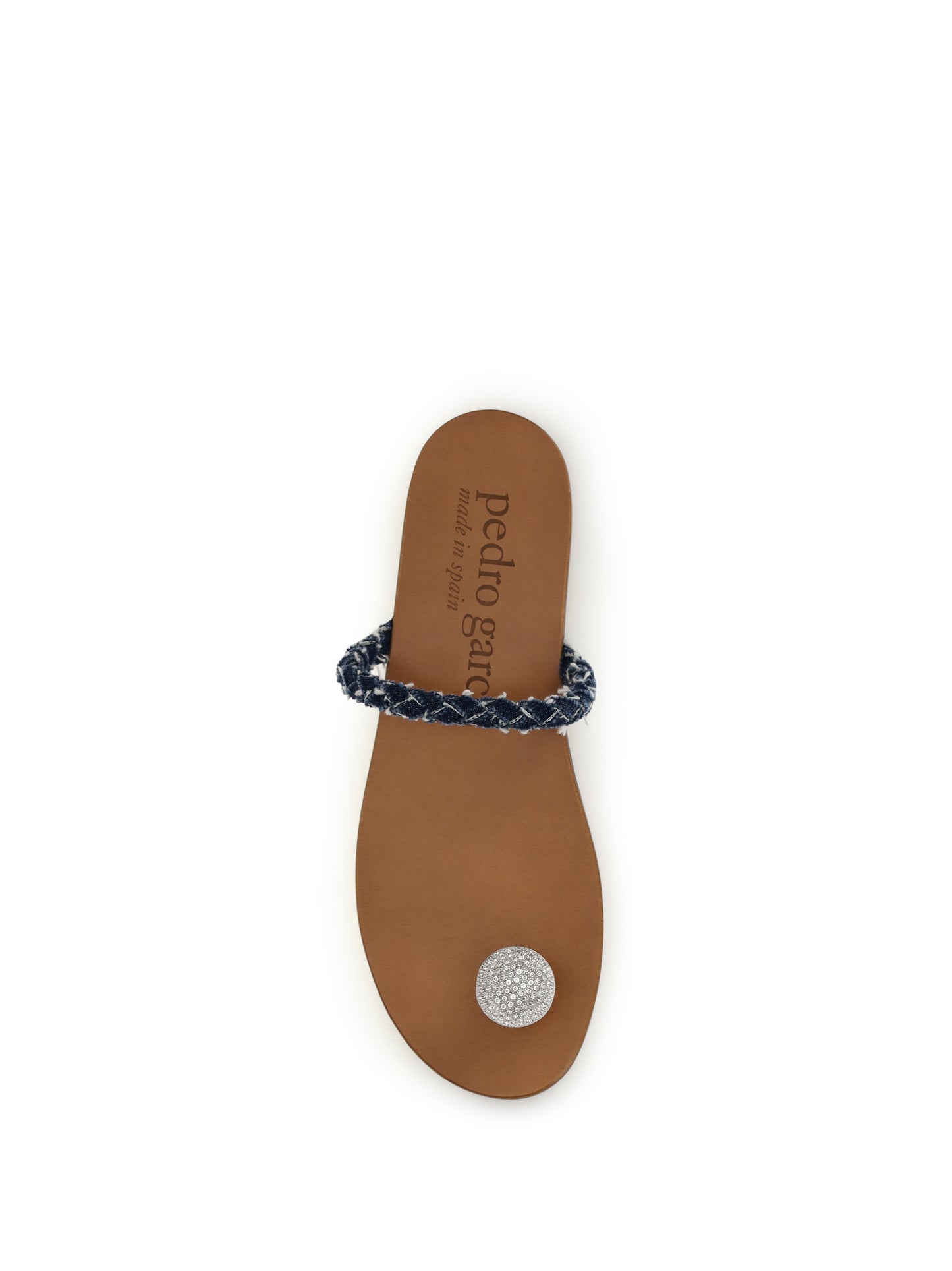 Sandals Jewel-Embellished Dark Denim
