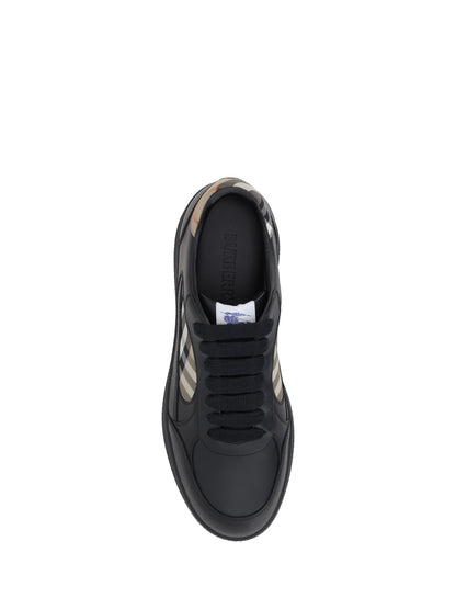 Leather Sneakers Black/Sand