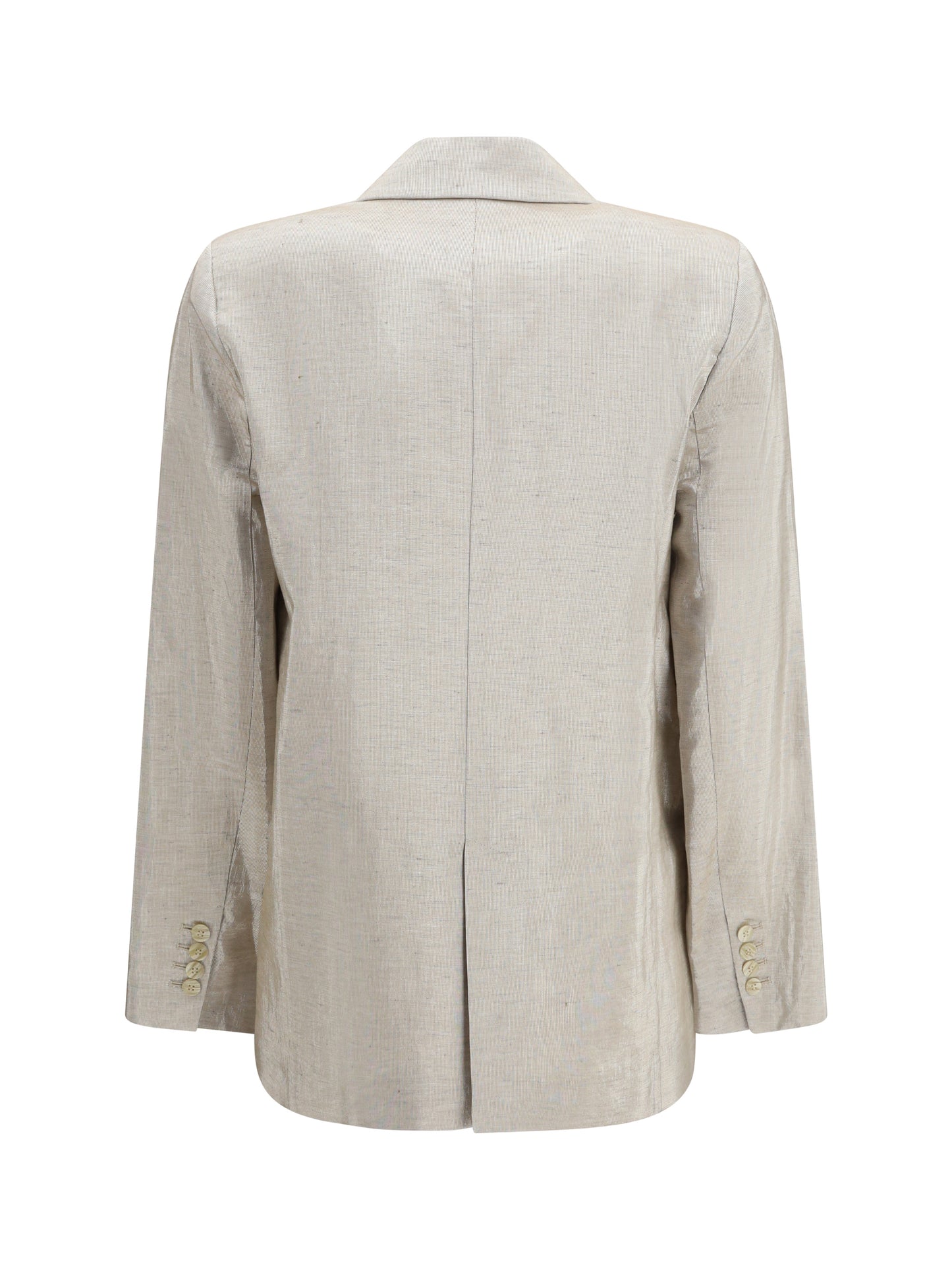 Double-Breasted Jacket Linen Lurex