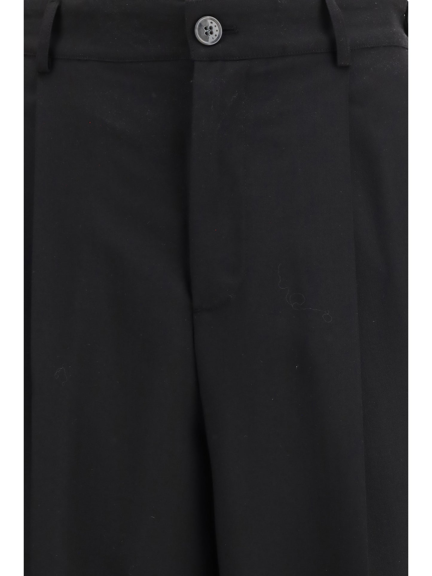 Pleated Trousers Black