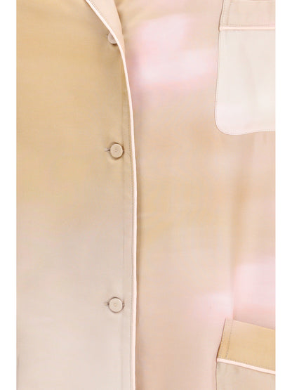 Printed Silk Shirt Memento/Rosae