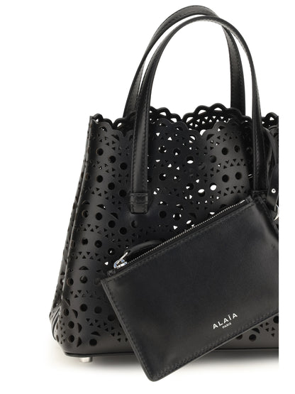 Handbag Mina Black Calf Leather