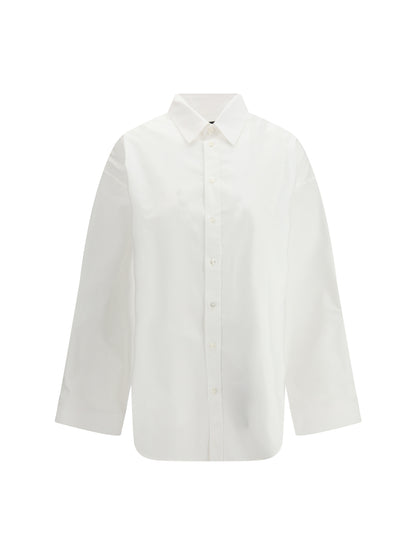 Shirt Lace-Up Cotton White