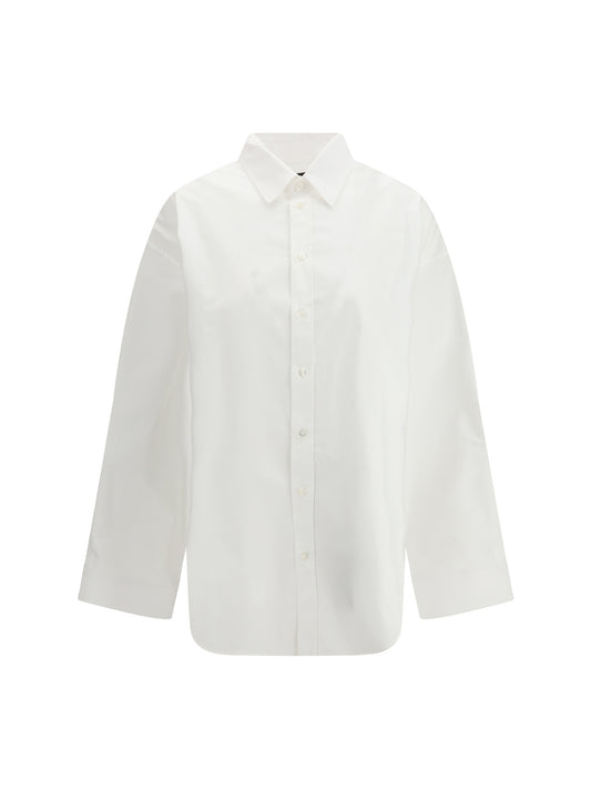 Shirt Lace-Up Cotton White