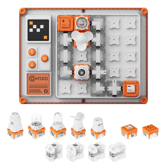 Contixo CB1 Kids Circuit Building Kit - 500+ STEM Experiments, Snap-Together Electronics Discovery Set for Creative Engineering Play