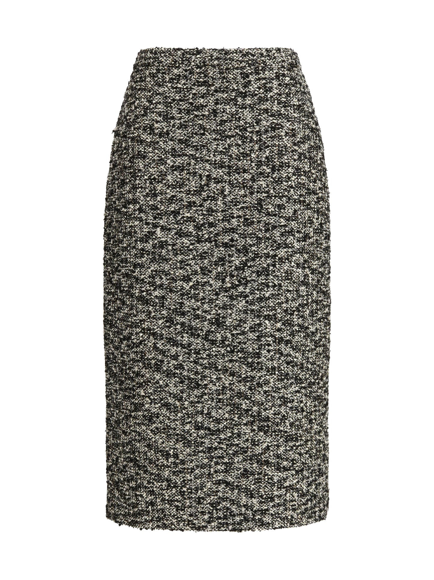 Midi Skirt Laminated Bouclé Black/White/Multicolour
