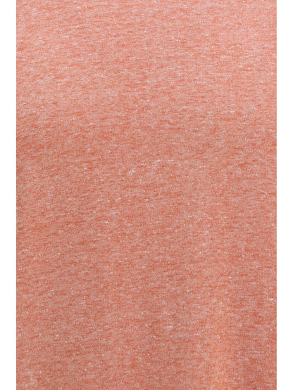 Short-Sleeve Cotton T-Shirt Peach/Off White