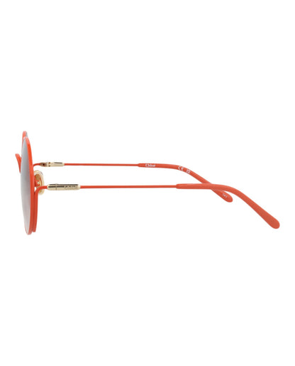 Chloé Round-Frame Metal Sunglasses