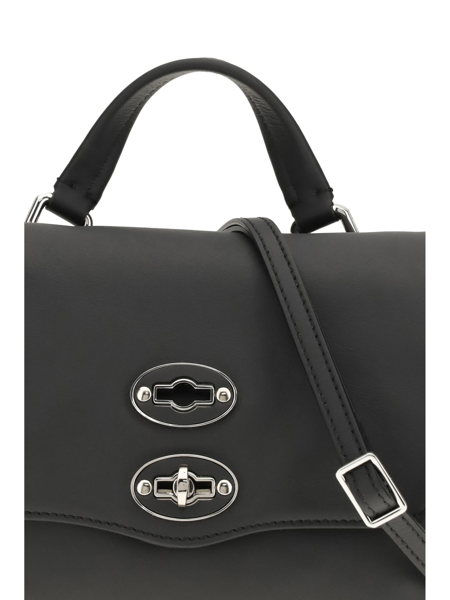 Handbag Saeta Baby Postina Black Leather