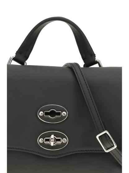 Handbag Saeta Baby Postina Black Leather