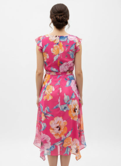 Shelby & Palmer Floral Ruffled Sleeve