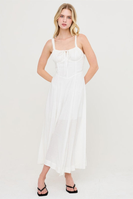Boned Tie-back Dress