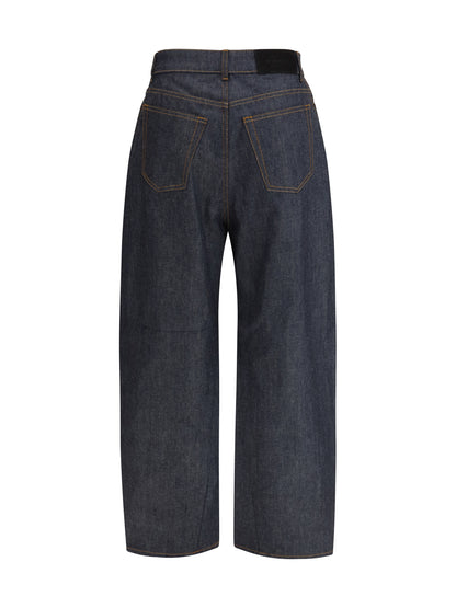 Denim Pants Raw Cocoon Dark Blue