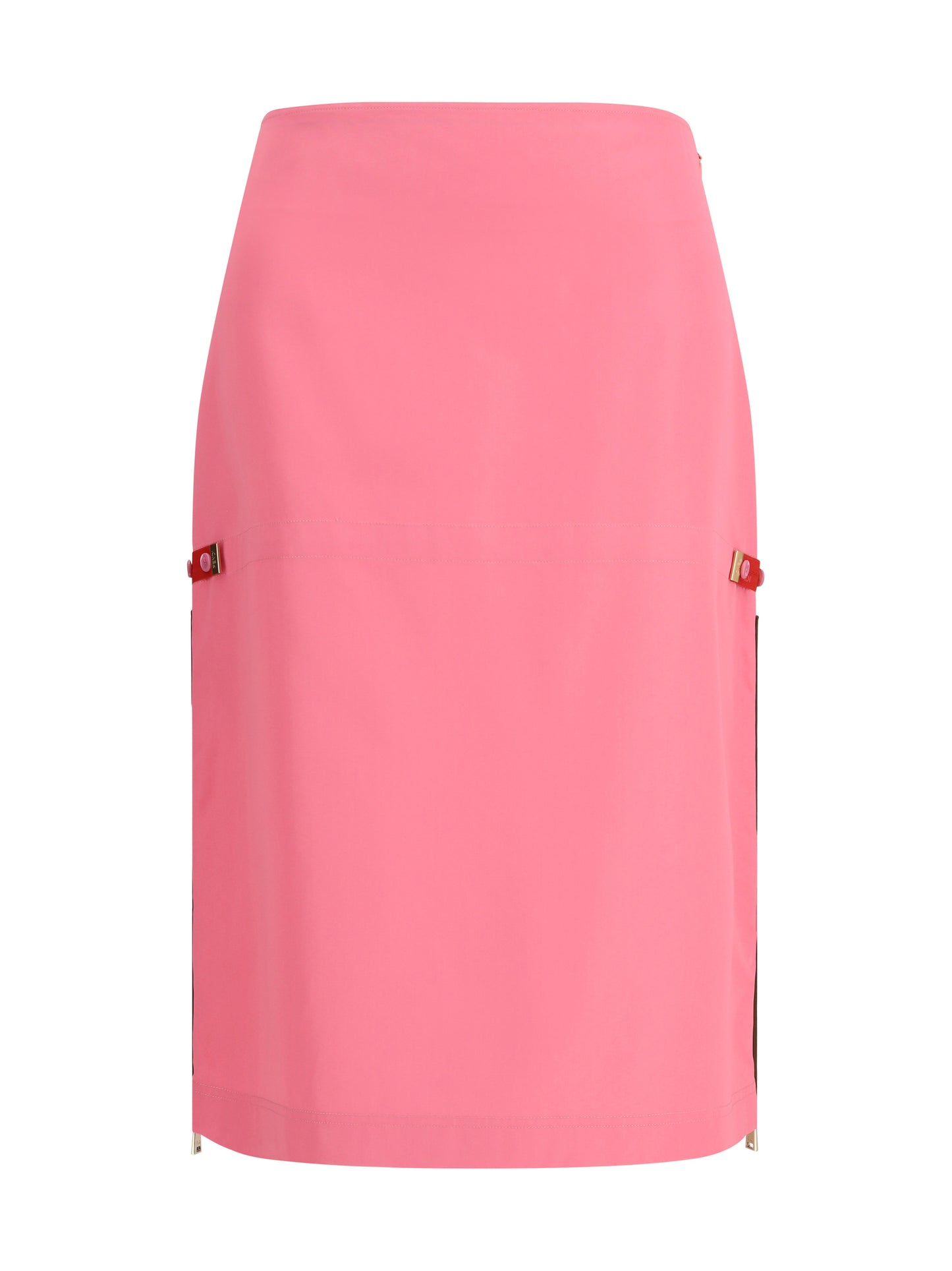 Midi Skirt With Zip Detailing Pink