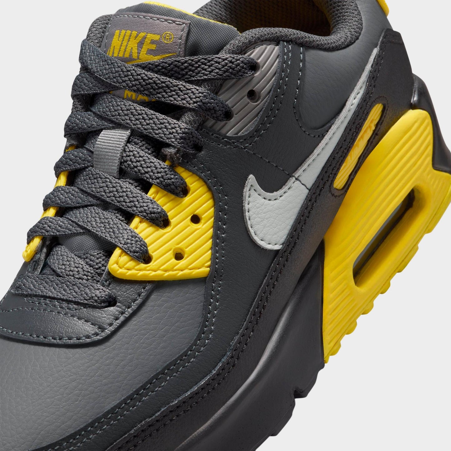 [cd6864-702] Grade School Nike Air Max 90 Ltr 'smoke Grey Light Silver (gs)'