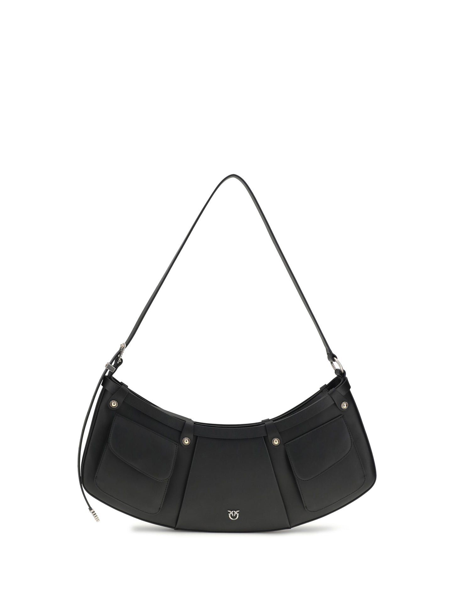 Shoulder Bag Pocket Body Black/Old Silver