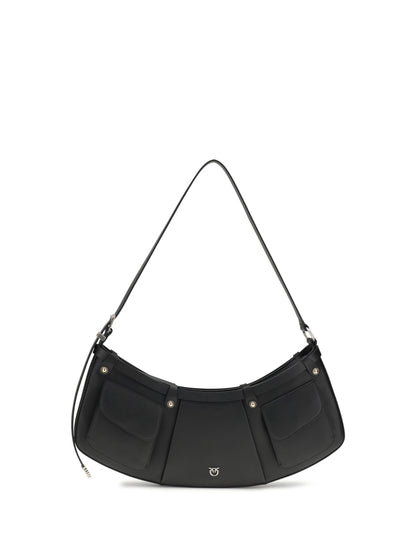 Shoulder Bag Pocket Body Black/Old Silver