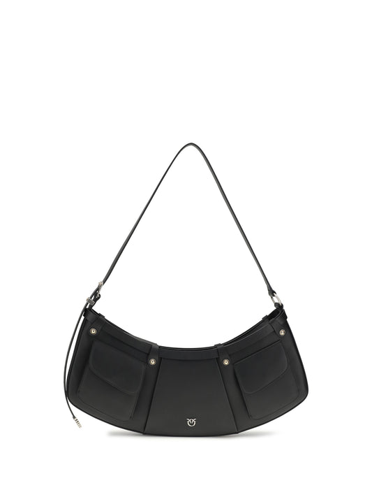 Shoulder Bag Pocket Body Black/Old Silver