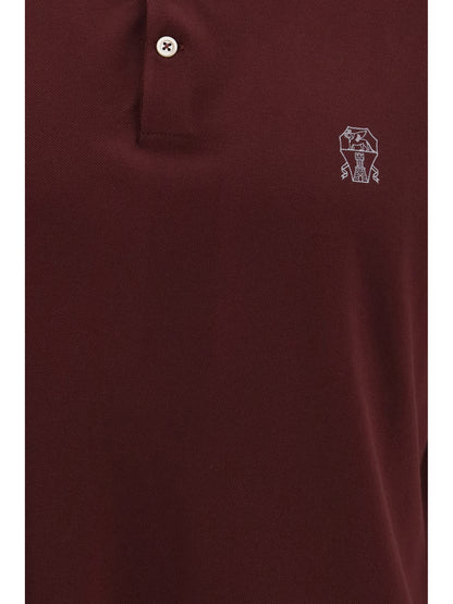 Polo Shirt Burgundy/Grey