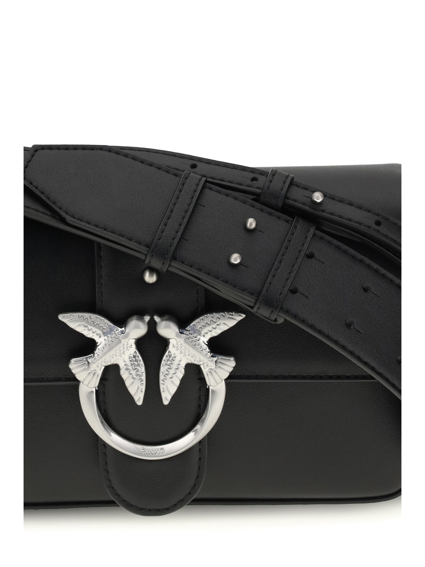 Shoulder Bag Mini Love Calf Leather Black
