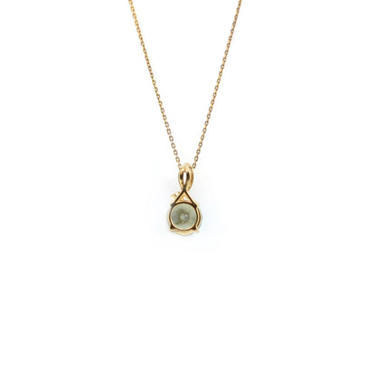 Natural Green Amethyst Pendant Necklace