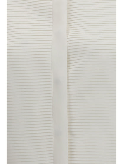 Shirt Tuxedo Optical White Silk