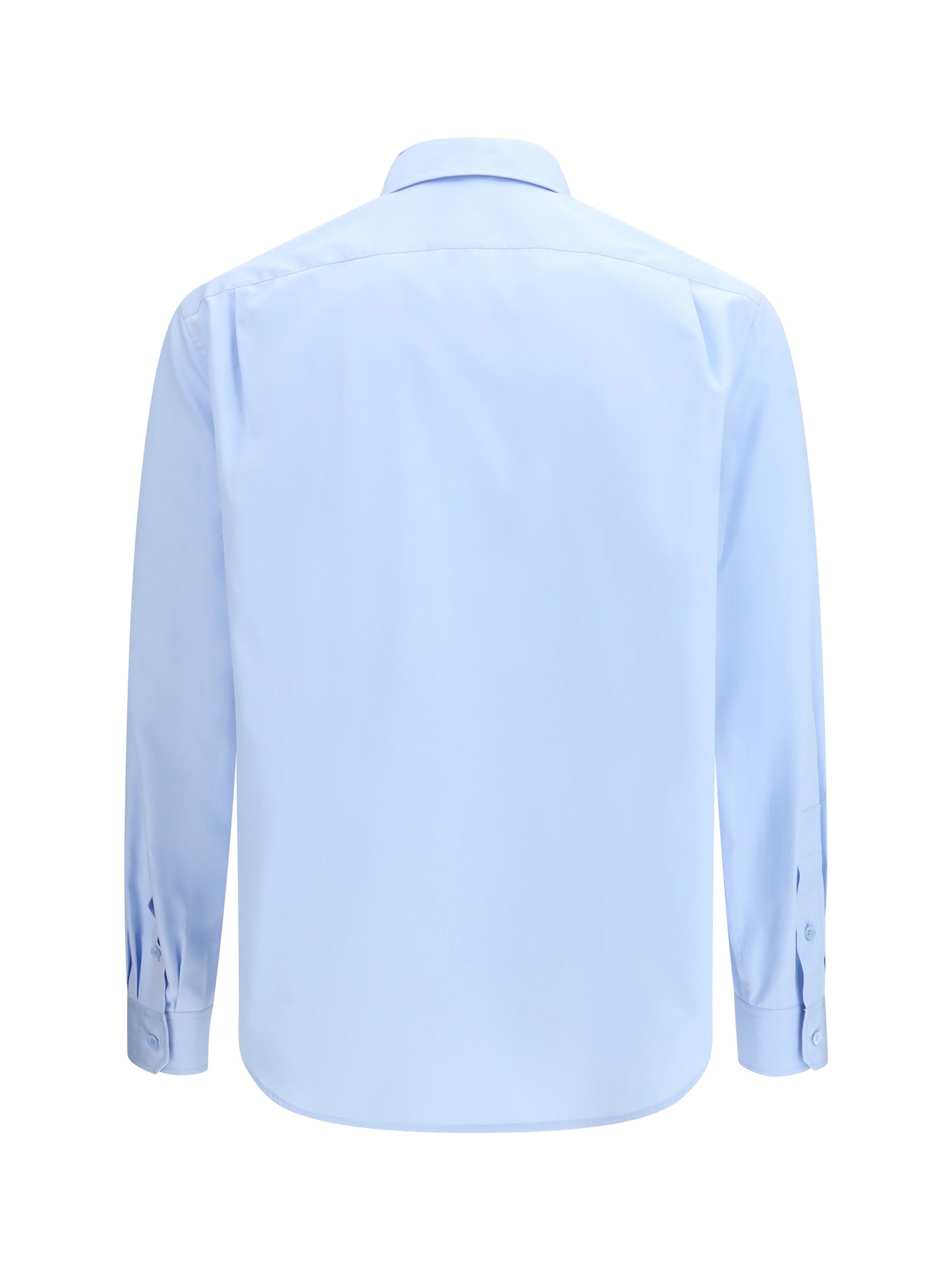 Shirt With Anagram Embroidery Light Blue