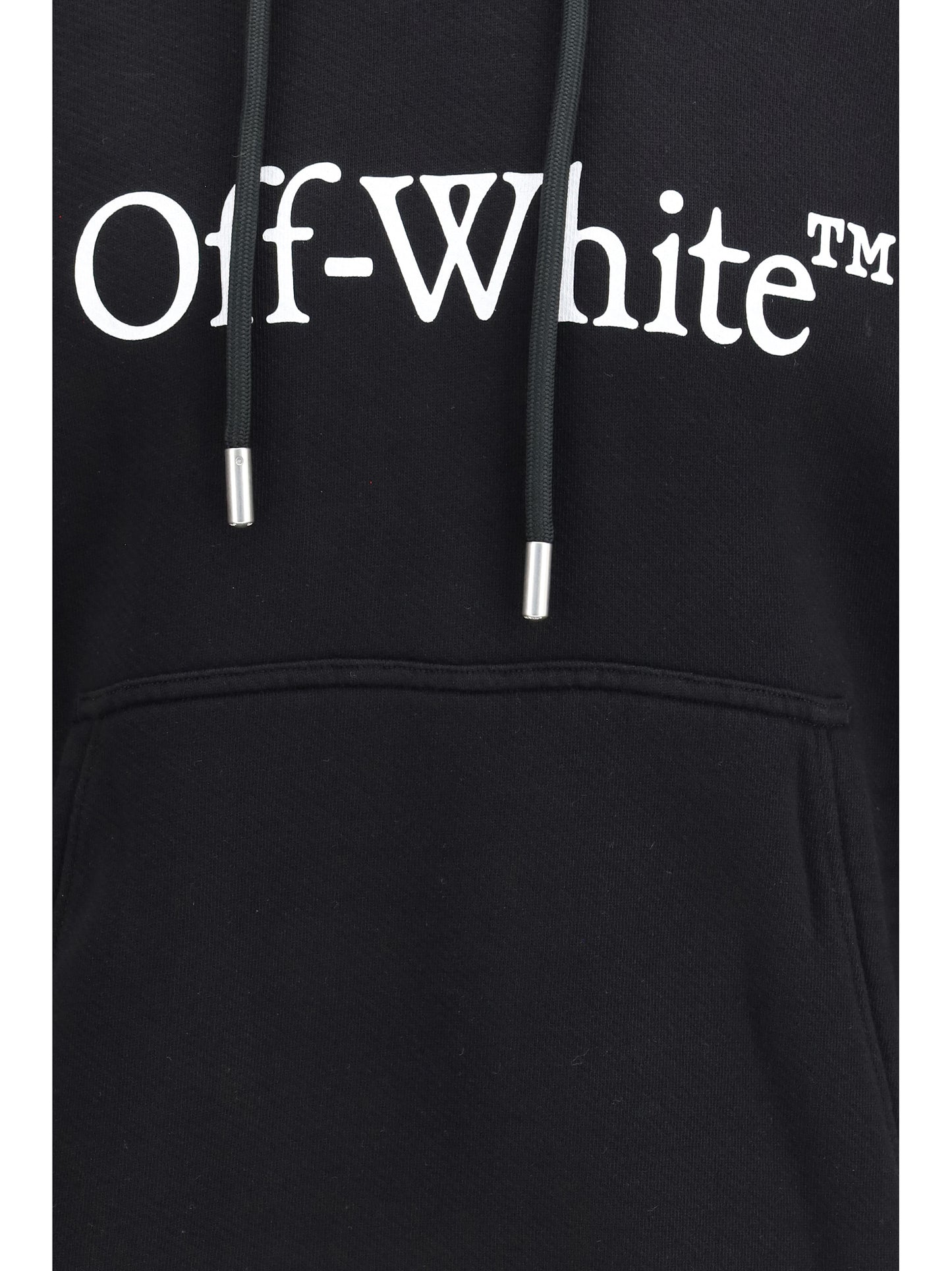 Hoodie Big Logo Bookkish Over Black/White