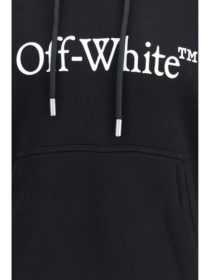 Hoodie Big Logo Bookkish Over Black/White