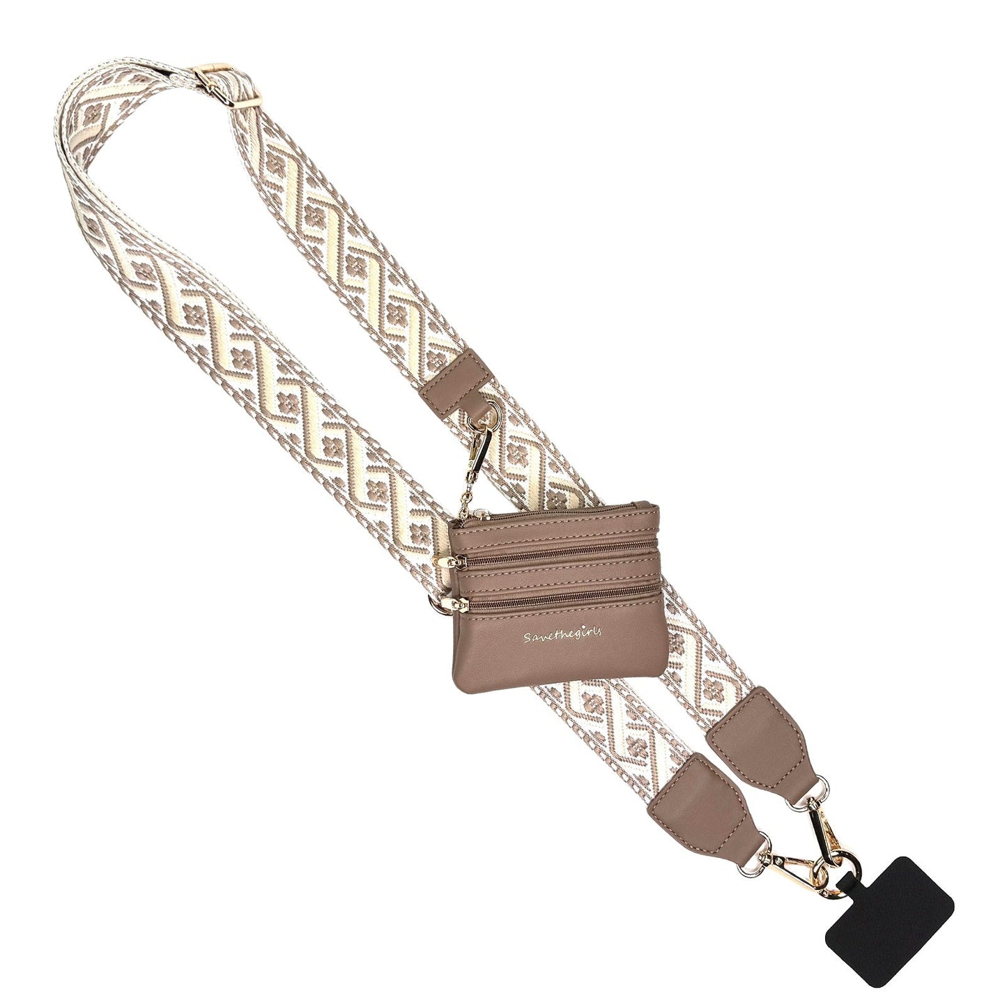 Clip & Go Strap w/Zippered Pouch XOXO