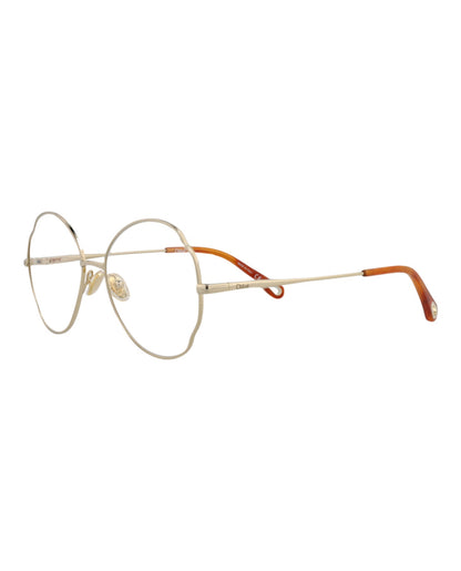 Chloé Round-Frame Metal Optical Frames by Carro Luxury Maison