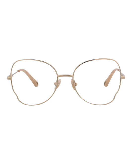 Chloé Round-Frame Metal Optical Frames by Carro Luxury Maison