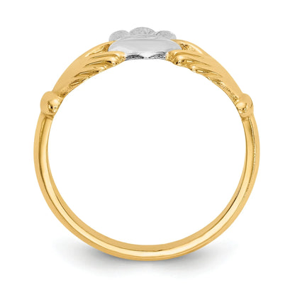 14k Gold Heart Claddagh Ring