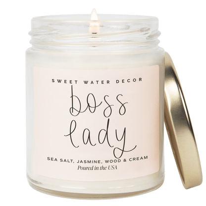 Boss Lady Soy Candle - Clear Jar - 9 oz (Spa Day)