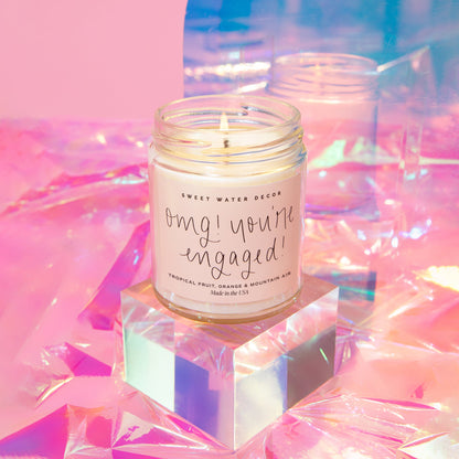 OMG! You're Engaged! Soy Candle - Clear Jar - 9 oz