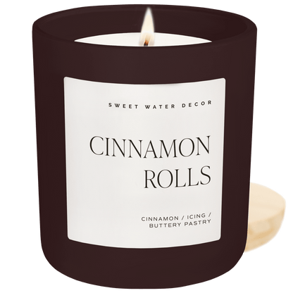 Cinnamon Rolls Soy Candle - Brown Matte Jar - 15 oz