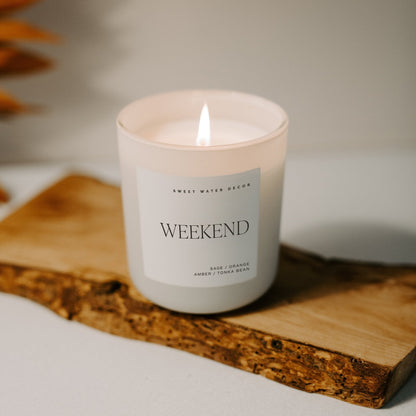 Weekend Soy Candle - Tan Matte Jar - 15 oz