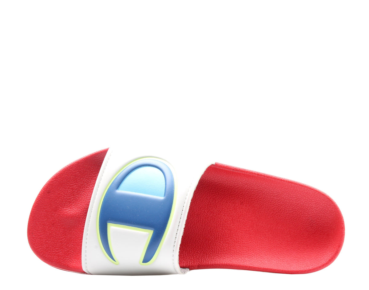 Champion Life IPO Color Block Women's Slides — White/Multi