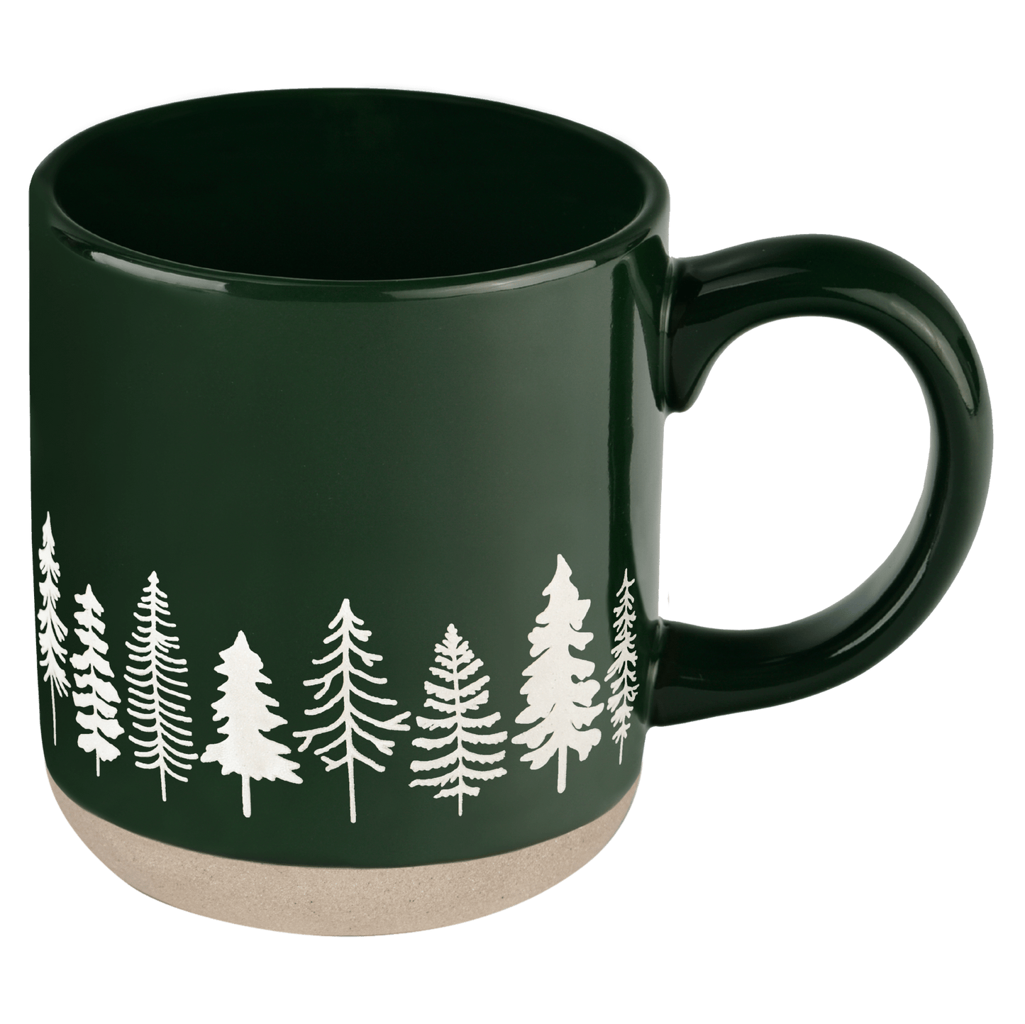 Pine Trees 14 oz Stoneware Coffee Mug