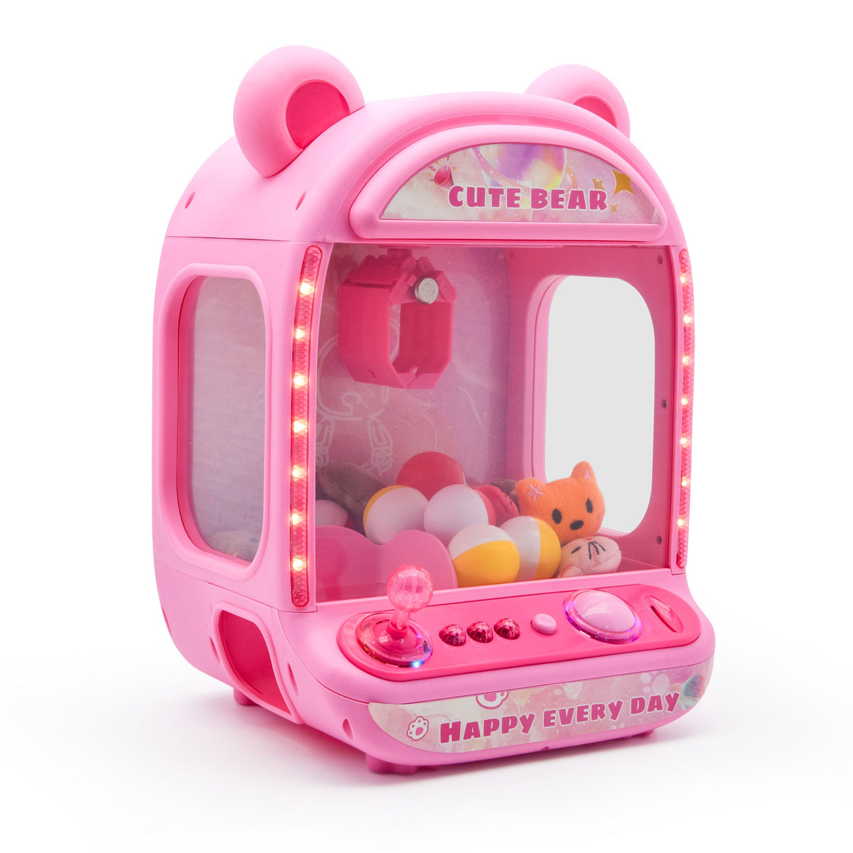 Contixo CM2 Pink Tabletop Claw Machine, Mini Arcade Prize Grabber Game With LED Lights, Music, Toys & Capsules for Girl's Boy's Kids Ages 3+