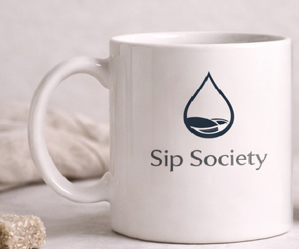 Coffee Mug Sip Society Logo