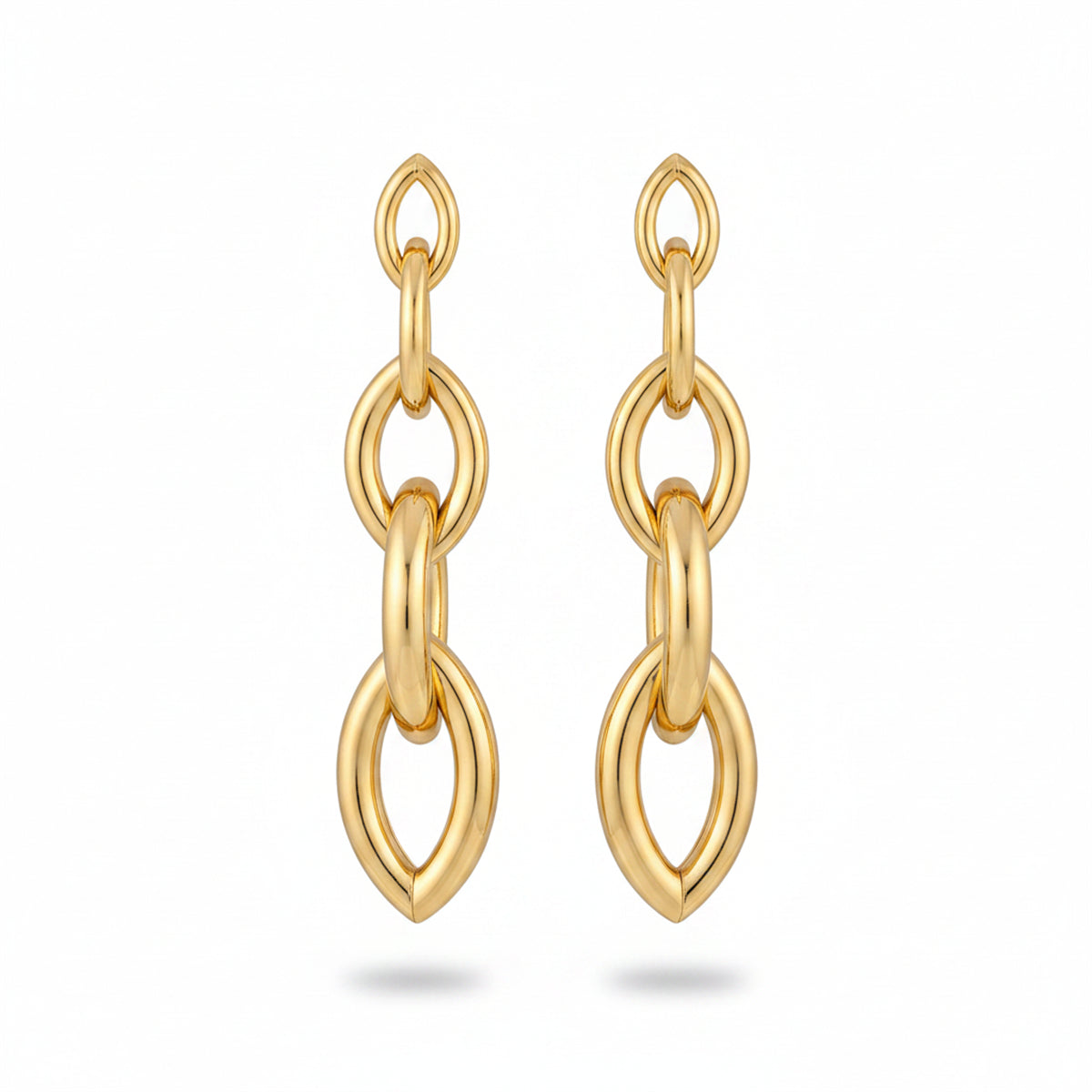 Goldtone Chain Drop Earrings