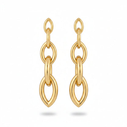 Goldtone Chain Drop Earrings