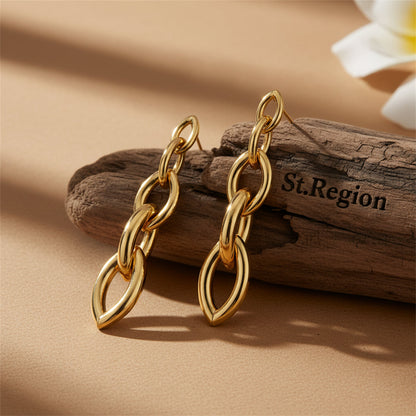 Goldtone Chain Drop Earrings