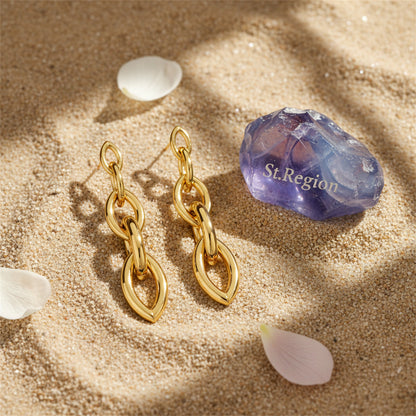 Goldtone Chain Drop Earrings