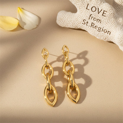 Goldtone Chain Drop Earrings